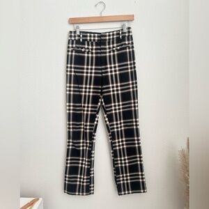 Anthropologie Maeve Plaid Kick Flare Pants - Size 0